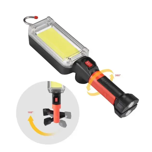 Потужний ліхтар акумуляторний ZJ-8859 Pro COB 20Ват з магнітом та гачком для підвішування