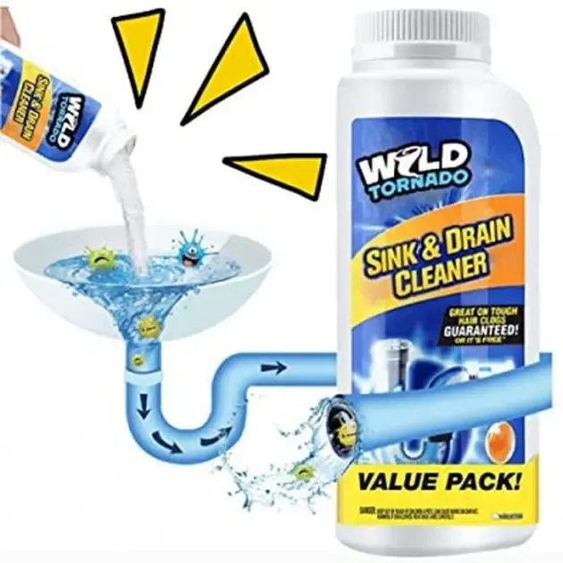 Потужний очисник для миття та зливу WILD Tornado Sink & Drain Cleaner