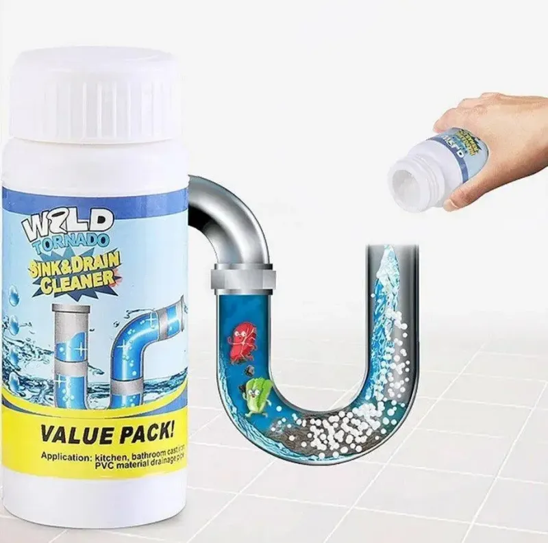 Потужний очисник для миття та зливу WILD Tornado Sink & Drain Cleaner