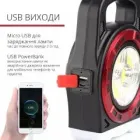 Мультифункціональний кемпінговий ліхтар Hurry-bolt HB-6678C 20W із сонячною панеллю та фукцією павербанку