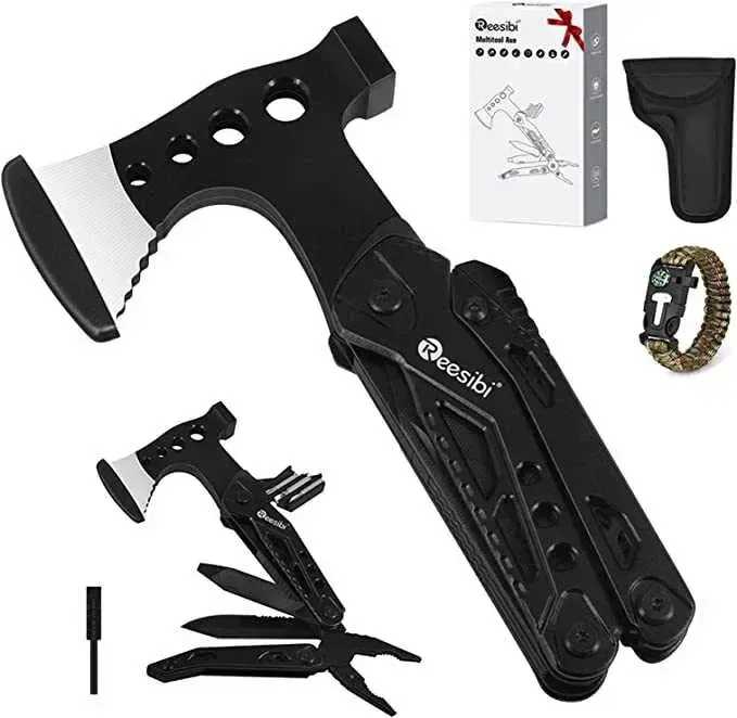 Мультитул мультиинструмент походный Kni-fe Ax-e Ham-me Camping 15 в 1 Нож Топор