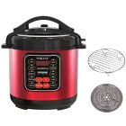 Мультиварка електрична на 5 л потужністю 1000 Вт. Sokany SK-2402 Червона Скороварка на 10 програм