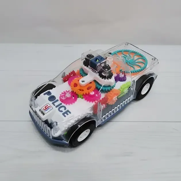 Музична машинка YJ388-70, поліція, 18см, шестерні, музика, звук, світло, їздить, 2 режими