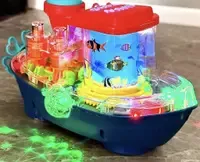 Музичний кораблик (підсвічування, мелодії, колесо вільного ходу, шестерні) YJ 388-67