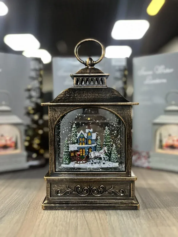 Новорічний музичний ліхтар нічник з підсвічуванням Xmas 24072D