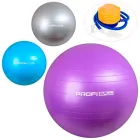М'яч для фітнесу MS 1541 Фітбол з ножним насосом 3 кольори