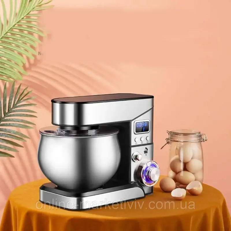 Міксер планетарний з чашею 6л, 4000Вт, Top Kitchen TК00224 / Кухонний тістоміс для дому / Кухонна машина