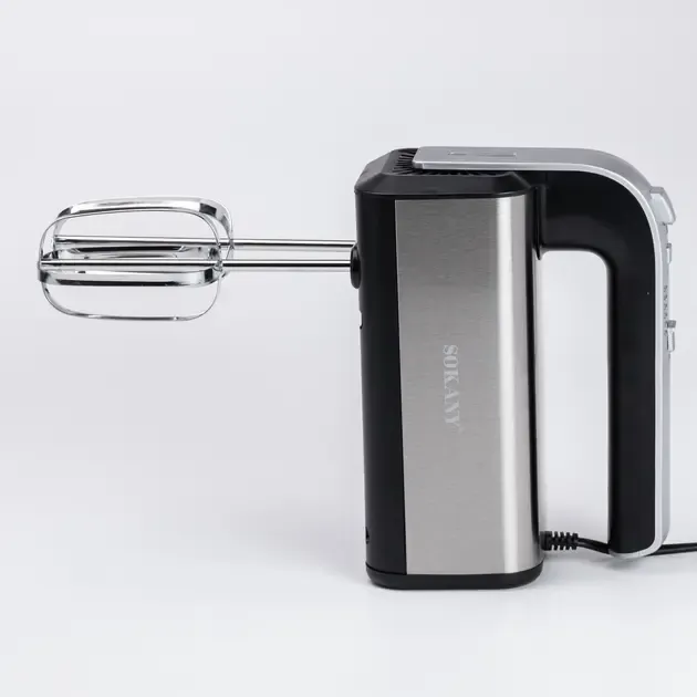 Міксер ручний SOKANY CX-6651 сталь із двома насадками 800 Вт 5 швидкостей