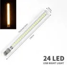 Міні ліхтарик на 24 світлодіоди, USB лампа, LED світильник (тепле жовте світло)