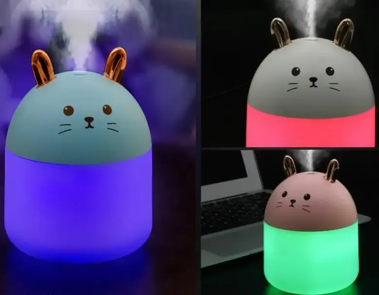 Міні-зволожувач повітря Air Purifier нічник 2 в 1 котик