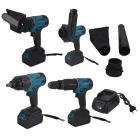 Набір 5в1 акумуляторних електроінструментів з 2 АКБ у кейсі