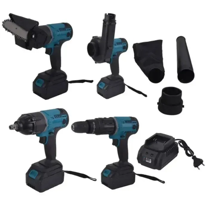 Набір 5в1 акумуляторних електроінструментів з 2 АКБ у кейсі