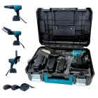 Набір акумуляторних електроінструментів 3в1 шуруповерт турбінка міні пила з 2 акумуляторами в кейсі