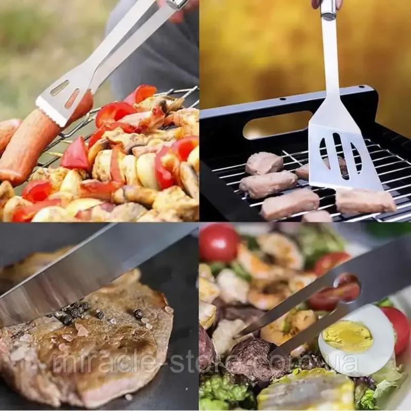 Набір аксесуарів для барбекю 4 предмета в чохлі