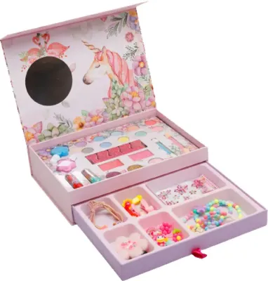 Набір дитячої косметики в валізі/скриньці для дівчаток - 2 в 1