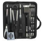 Набір для барбекю grilljoy 20 шт., набір для барбекю з нержавіючої сталі в алюмінієвому футлярі для зберігання, професійний набір для барбекю