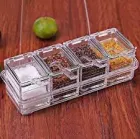 Набір для зберігання спецій 4 відділення Crystal