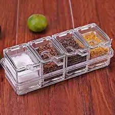 Набір для зберігання спецій 4 відділення Crystal