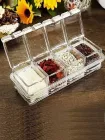 Набір для зберігання спецій 4 відділення Crystal