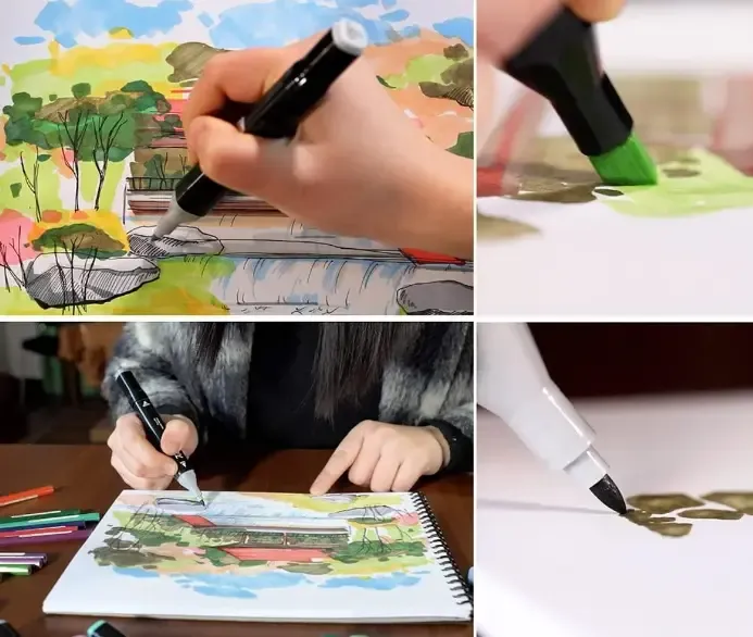 262 шт Набір двосторонніх скетч-маркерів для малюванняTouch на спиртовій основі