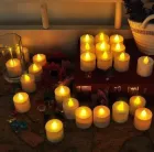 Набір електронних світлодіодних свічок на батарейках, 24 шт