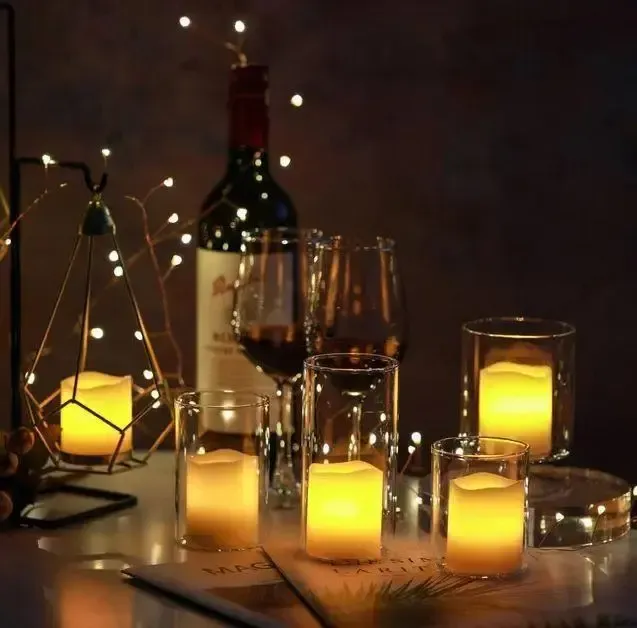 Набір електронних світлодіодних свічок на батарейках, 24 шт