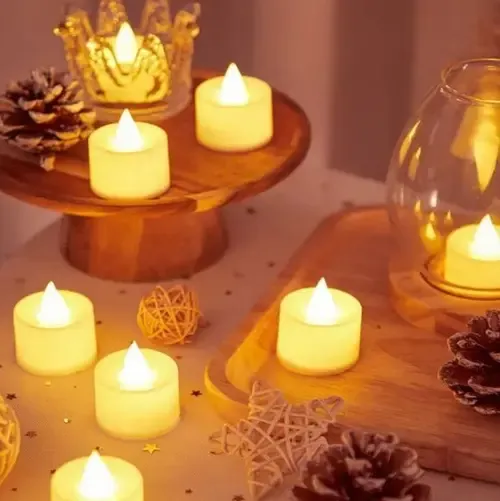 Набір електронних світлодіодних свічок на батарейках, 24 шт