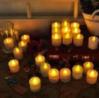 Набір електронних світлодіодних свічок на батарейках, 24 шт