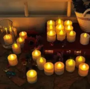 Набір електронних світлодіодних свічок на батарейках, 24 шт