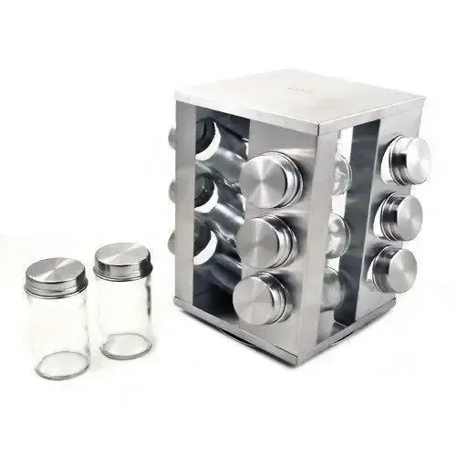 Набір ємностей для спецій на основі UNIQUE 12 в 1 Квадрат Органайзер для приправ