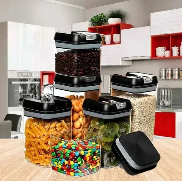 Органайзери для сипучих кухни Food Storage Container 5 контейнерів | Набір пластикових контейнерів для круп