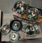 Набір кухонного посуду з нержавіючої сталі Yimattel 12 предметів з індукційним дном