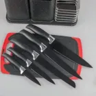 Набір кухонних ножів та приладдя ZP-045 на підставці з дошкою (14 предметів) чорний