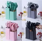 Набір кухонного приладдя 19 предметів з подвійною підставкою дошкою набором ножів  ZP-0102