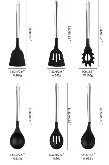 Набір кухонного приладдя 20 предметів з потрійною підставкою