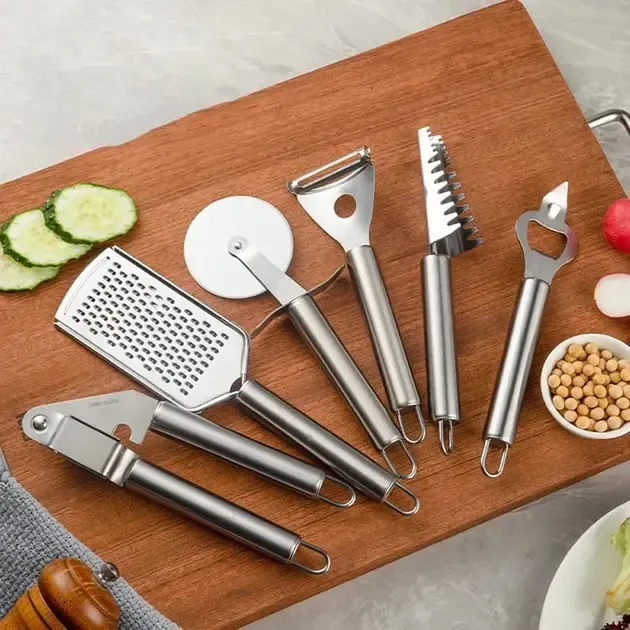 Набір кухонного приладдя 20 предметів з потрійною підставкою