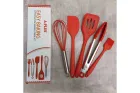Набір кухонного приладдя силіконовий 5 предметів червоний