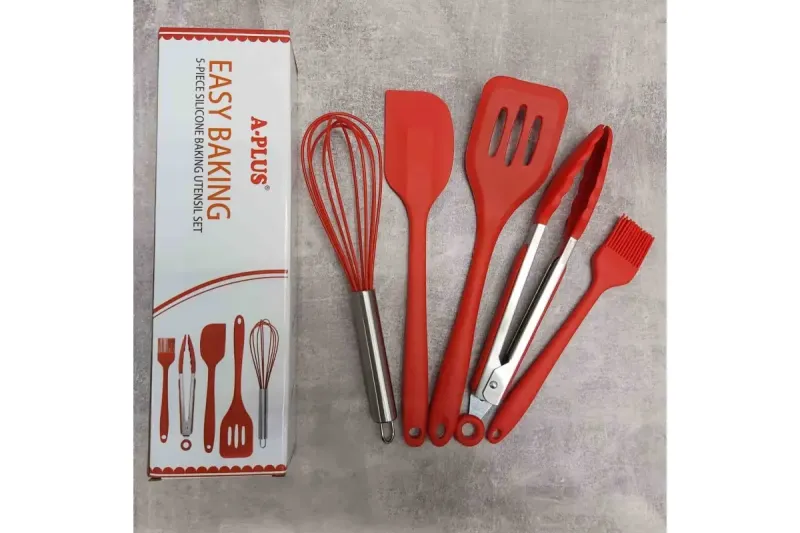 Набір кухонного приладдя силіконовий 5 предметів червоний