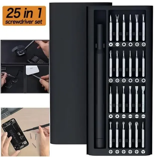 Набір викруток 25 в 1 магнітні  Біти Phillips Torx Hex Precision DIY розбірний мінікейс
