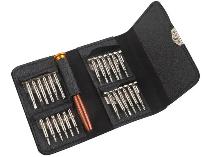 Набір викруток BauTech 25 в 1 для дрібних робіт у шкіряному чохлі