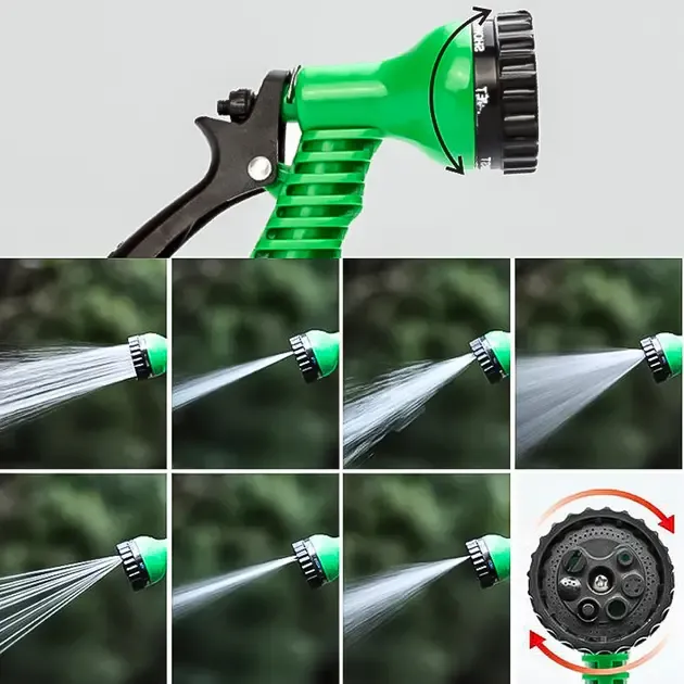 Набір поливальний шланг BlueBird BB-4208 10м на котушці пістолет з розпилювачем 7-ми режимний