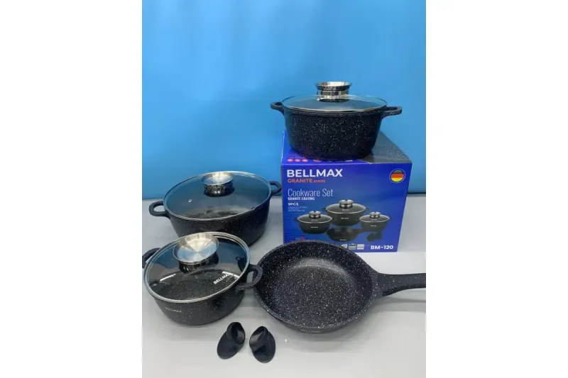 Набір посуду 9 предметів Bellmax Cookware Set BM-120