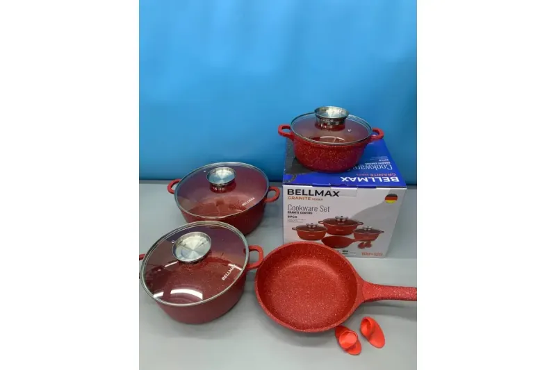 Набір посуду 9 предметів Bellmax Cookware Set BM-120