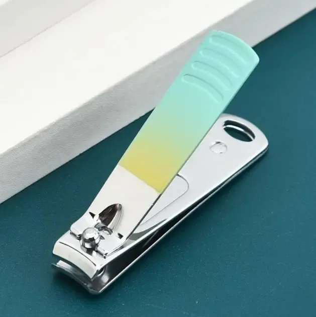 Набір професійний для манікюру/педикюру на 10 предметів м'ятно-жовтий