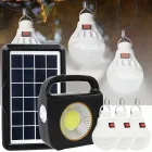 Набір із сонячною панеллю з ліхтариком та 3 лампочками, модель CC022-1, 100 Вт