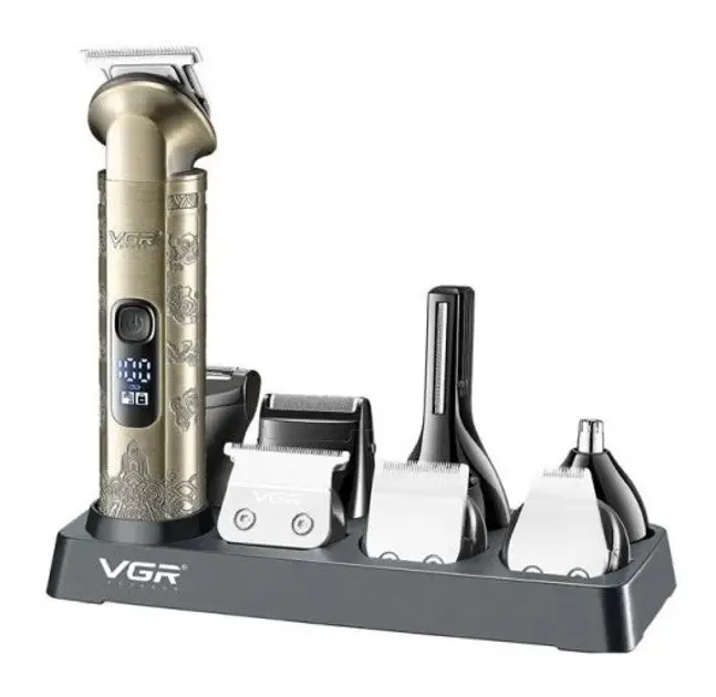 Набір VGR V-110 8в1 Professional для догляду за волоссям, бородою, триммер для носа