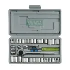 Набір інструментів з 40 предметів у кейсі тріскачка з головками для гаража, будинку, авто