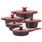 Набір із 4 каструль та сковорідки зі скляними кришками та антипригарним покриттям XW-10 Набір із 10 предметів