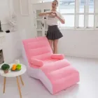 Надувний диван з підлокітниками Inflatable Sofa / Портативне складане крісло для дому, дачі, туризму та відпочинку, 140х85х80 см