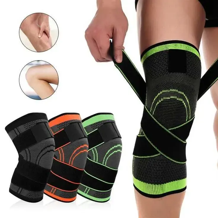 Наколінник Бандаж колінного суглоба Knee Support Copper Чорно-зелений фіксатор коліна Компресійний від травм розтягувань